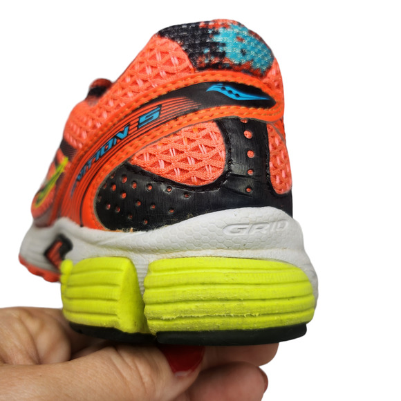 Saucony Shoes Womens 6.5 Ignition 5 Orange Yellow Neon Florescent Running Gym - Picture 8 of 12
